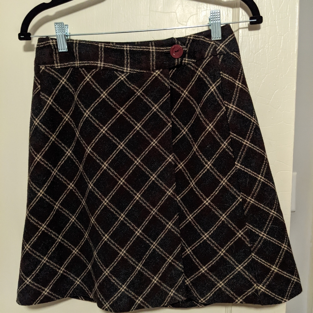 Vintage plaid mini skirt, size 6, New York & Co